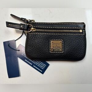 NEW Dooney & Bourke Black Leather Clutch